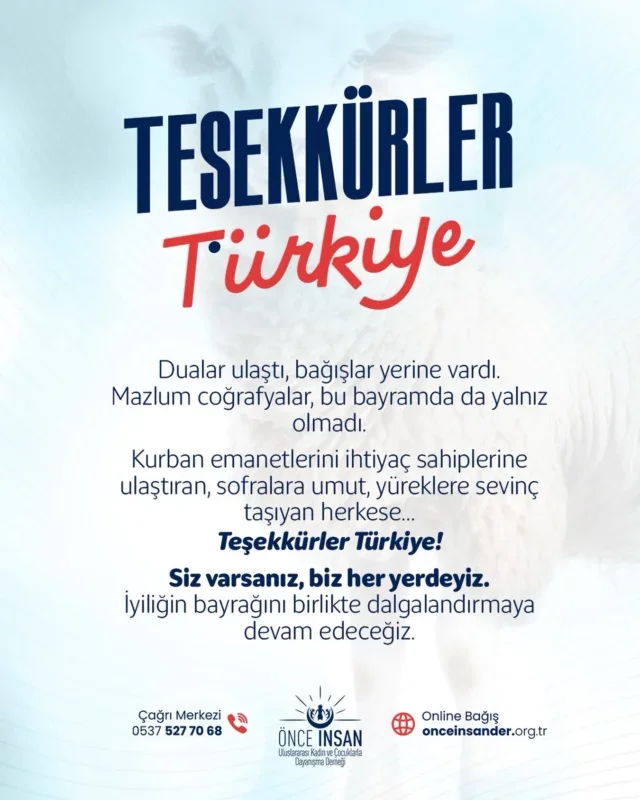 Teşekkürler Türkiye